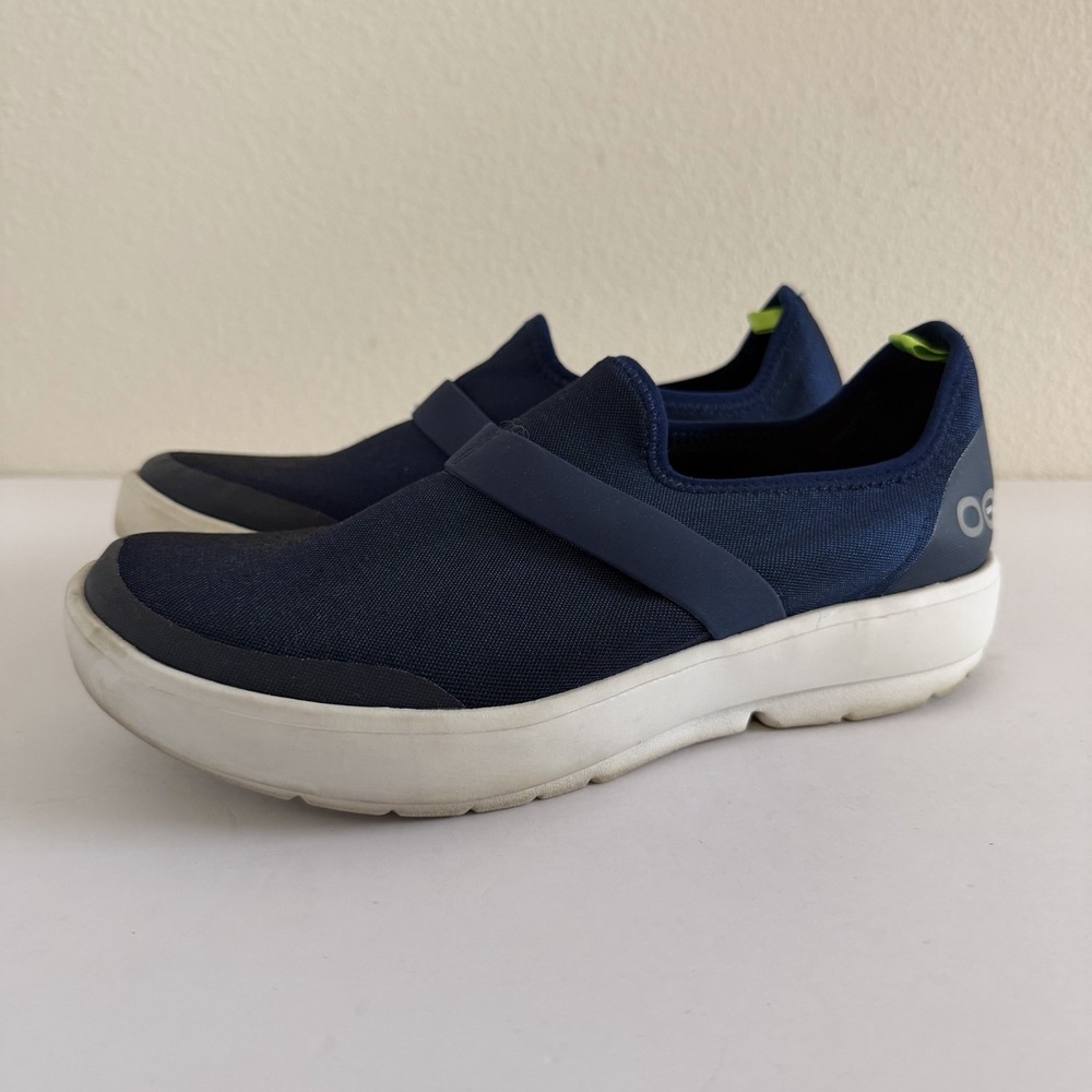 Oofos Oomg Eezee Slip On Recovery Shoes Blue Low Top Womens 8
